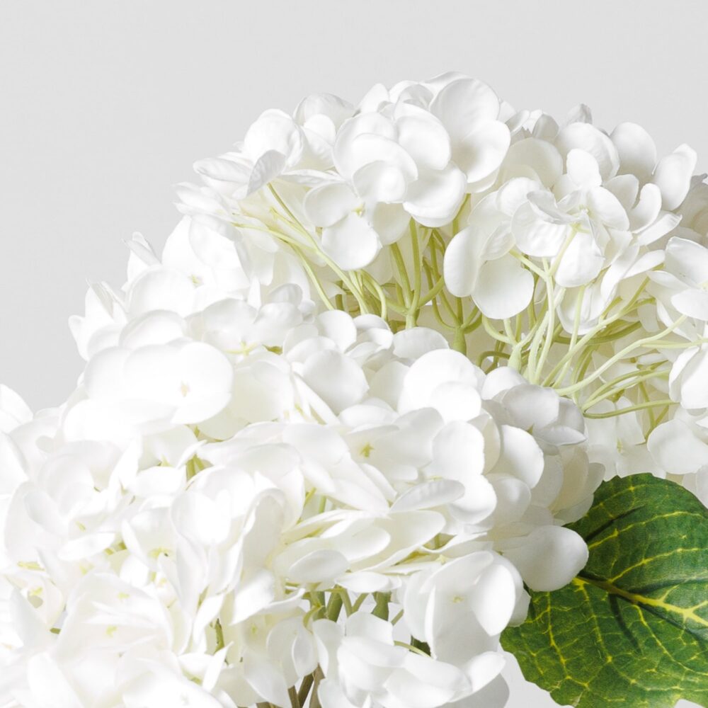 Real Touch Hydrangea Stem - Ivory - Image 2