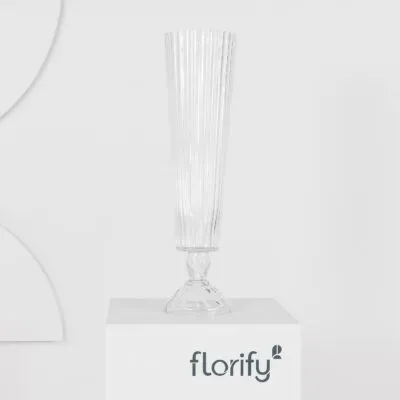 Centrepiece Stand Glass Ribbed