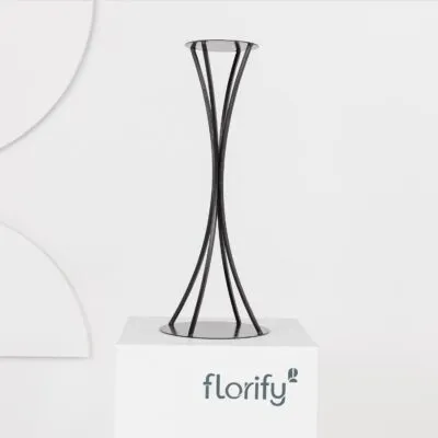 Centrepiece Stand Metal Black Round