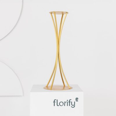 Centrepiece Stand Metal Gold Round