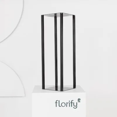 Centrepiece Stand Metal Black Square