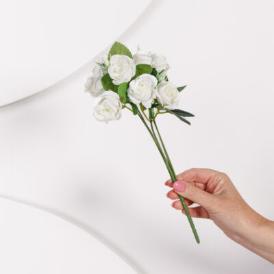 Silk Spray Roses - Ivory