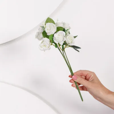 Silk Spray Roses - Ivory