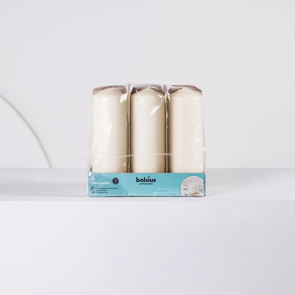 Pillar Candle 62hrs x12 Ivory