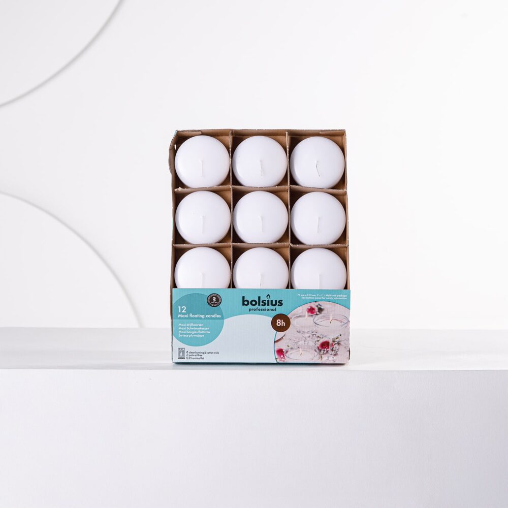 Maxi Floating Candles x12 White